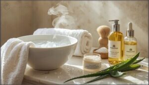 preparing skin for a smooth shave