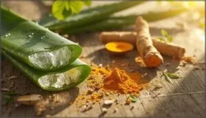 psoriasis: aloe vera, turmeric, herbal preparations