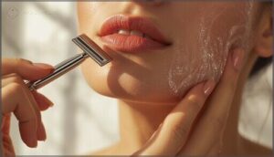 pulling skin taut in tricky areas