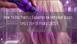 purple shampoo on dry hair