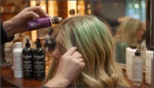 removing stubborn green tones professionally