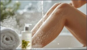rinsing and moisturizing after shaving