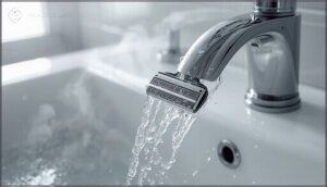 rinsing the blade frequently rinsing the blade frequently