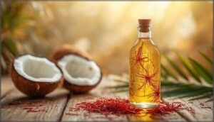 saffron & coconut oil blends