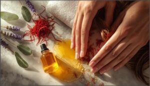 saffron oil and scalp massage techniques