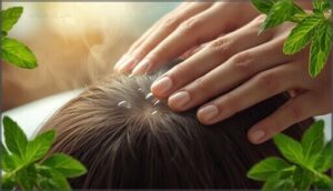 scalp massages with diluted spearmint oil