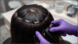 sectioning and applying the treatment sectioning and applying the treatment