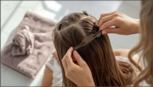 sectioning hair for efficient drying