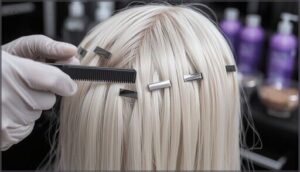 sectioning hair for even application
