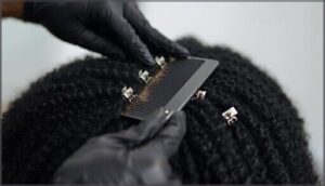 sectioning hair for even straightening