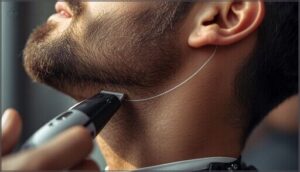 shaping the curve from ear to ear