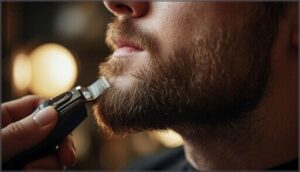 shaping the mustache and jawline