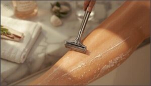 shaving in the direction of hair growth