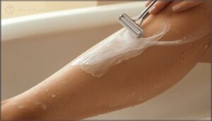 shaving with the grain for fewer passes