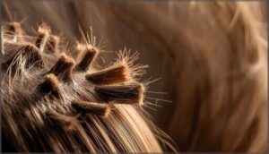 short broken hairs and uneven lengths