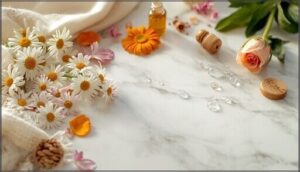 soothing extracts: chamomile, calendula, rosewater soothing extracts: chamomile, calendula, rosewater