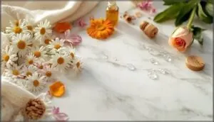 soothing extracts: chamomile, calendula, rosewater soothing extracts: chamomile, calendula, rosewater