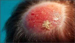 sunburned or irritated scalp