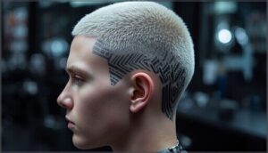 textured and designed blonde buzz cuts textured and designed blonde buzz cuts