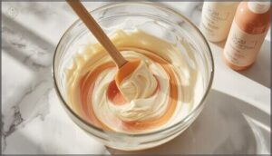 thoroughly combining the mixture