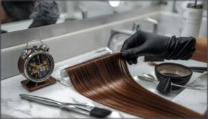 timing and developing hair color