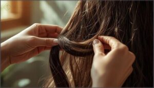 use fingers to unlock large knots