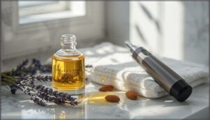 use pre-shave lotions or oils for sensitive skin