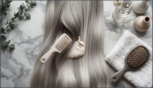 using combs and brushes for even distribution