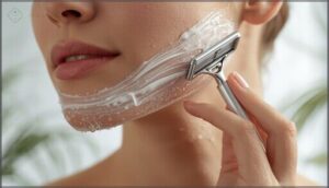 using light, short strokes