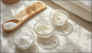 using powders (cornstarch, baking soda, cornmeal) using powders (cornstarch, baking soda, cornmeal)