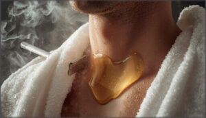 using pre-shave oils and warm water