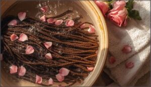 using rose water as a hair soak using rose water as a hair soak