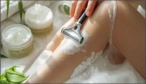 using shaving creams or gels using shaving creams or gels