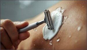 using short, gentle strokes using short, gentle strokes