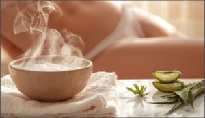 warm compresses to soothe irritation