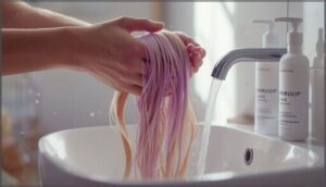 what to do if hair turns purple or patchy