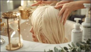 when to shampoo after bleaching