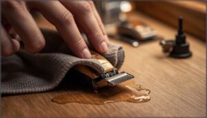 wipe away excess oil and reassemble