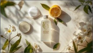 witch hazel and lemon juice applications