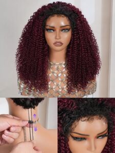 16" Kinky Curly Half Wig B0FPBYR5Y9