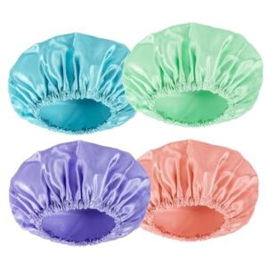 AmazerBath Shower Cap, 4 PCS B081H2QXDD