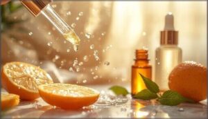 applying antioxidant serums or creams applying antioxidant serums or creams