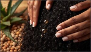 applying moisturizer and oil applying moisturizer and oil