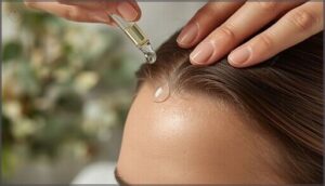 applying scalp serums and lotions