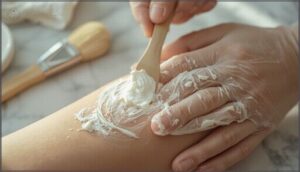 applying the paste evenly