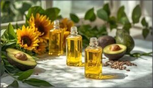 carrier oils (jojoba, sunflower, avocado) carrier oils (jojoba, sunflower, avocado)
