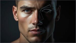 clean shave and facial structure enhancement