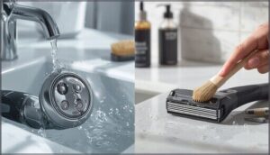 cleaning rotary vs. foil electric razors