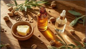 emollients: shea butter, jojoba oil, squalane