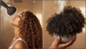 hands-free vs. scrunching diffusing methods